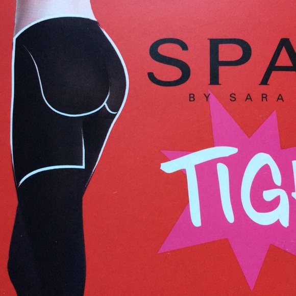 SPANX BLACK OPAQUE BELLY FIRMING & BUTT LIFTING TIGHTS. - Picture 4 of 7